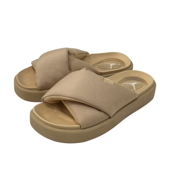 Womens Air Jordan Sophia Slide Sandals Sesame/White Size 7 Platform Slippers - Picture 10 of 13